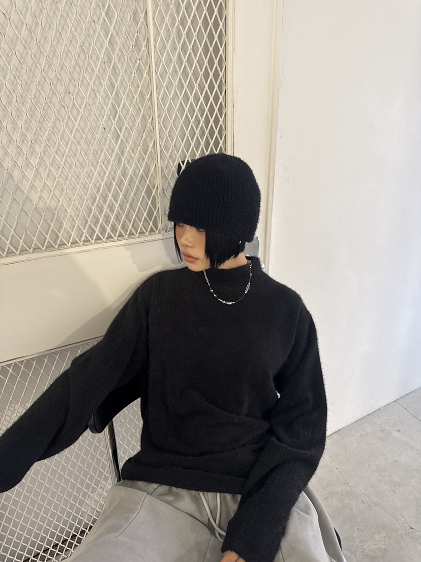 SEEOT東大門㊣代購女裝新款職業休閑針織衫男女同款毛絨短款SEEOT針織衫