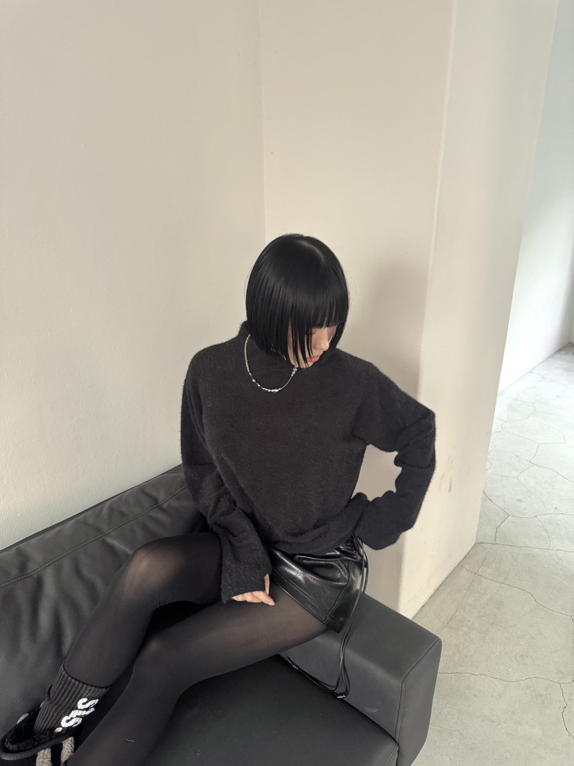 SEEOT東大門㊣代購女裝新款職業休閑針織衫男女同款毛絨短款SEEOT針織衫