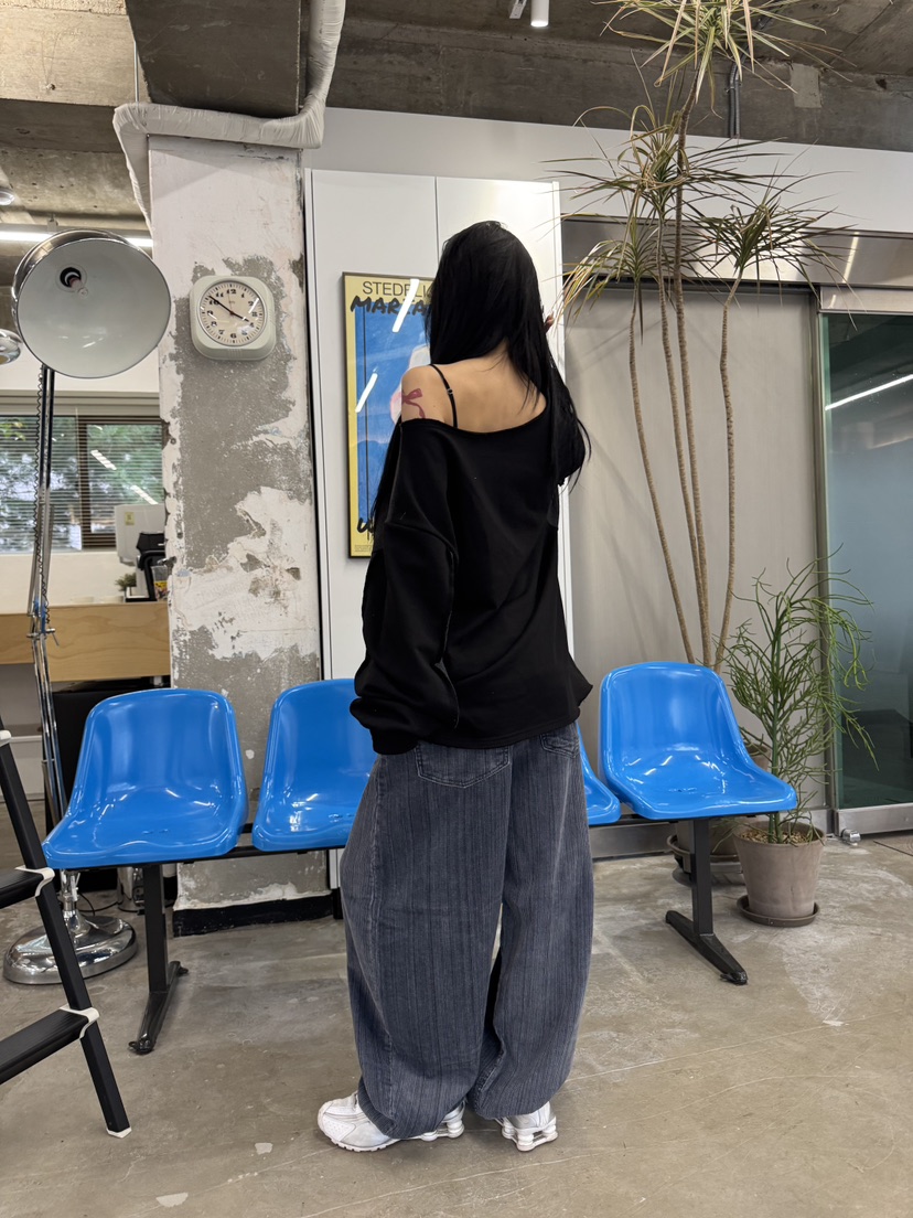 SEEOT韓國代購㊣女士新款人氣休閑熱賣推薦休閑褲男女同款條紋SEEOT休閑褲