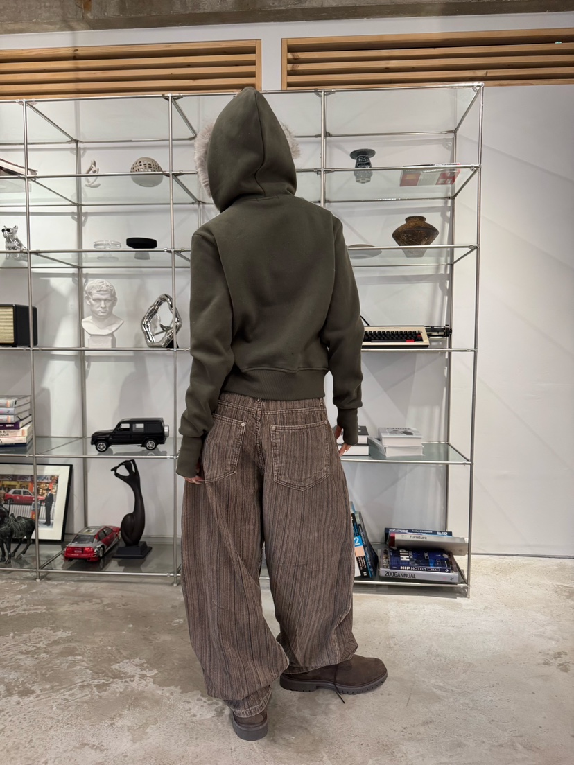 SEEOT韓國代購㊣女士新款人氣休閑熱賣推薦休閑褲男女同款條紋SEEOT休閑褲