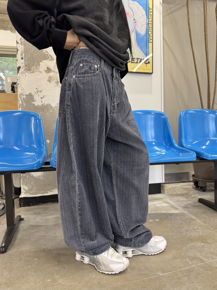 SEEOT韓國代購㊣女士新款人氣休閑熱賣推薦休閑褲男女同款條紋SEEOT休閑褲圖色2