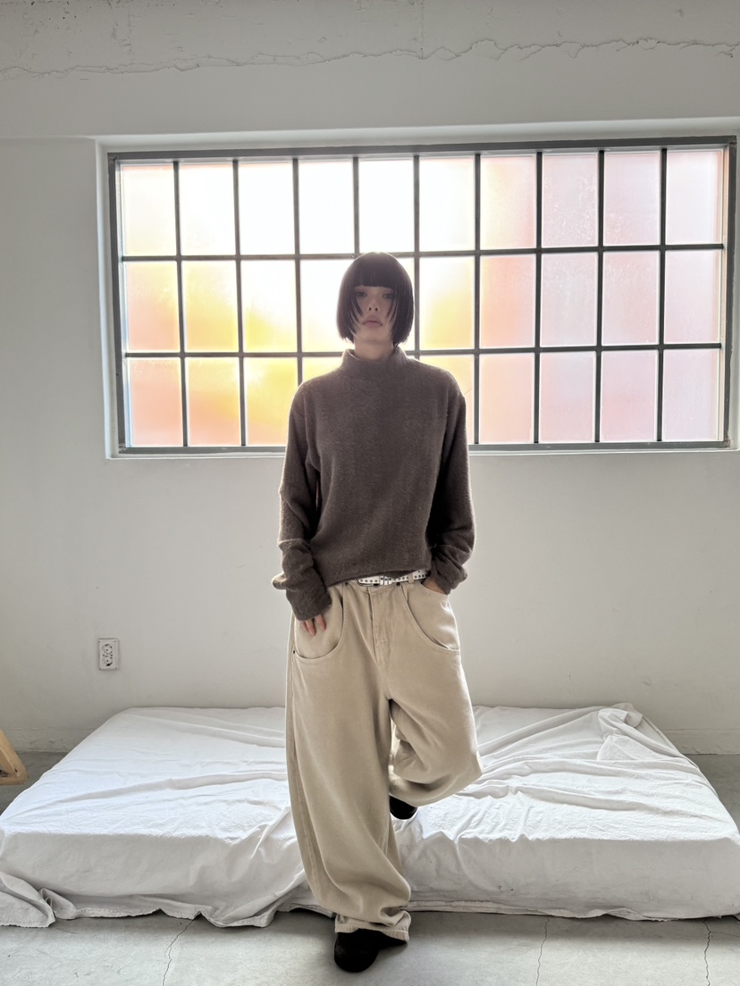 SEEOT東大門㊣直郵女裝新品25秋冬休閑褲不含腰帶男女同款安哥拉雙口袋棉質GGD休閑褲