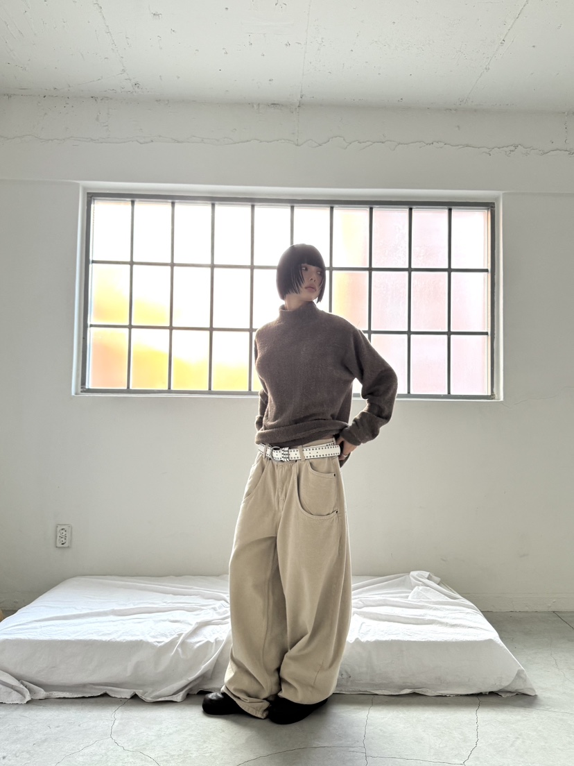 SEEOT東大門㊣直郵女裝新品25秋冬休閑褲不含腰帶男女同款安哥拉雙口袋棉質GGD休閑褲