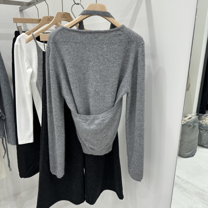THE VALUE東大門㊣代購女裝新品時尚人氣針織衫假兩件雙層THE VALUE針織衫
