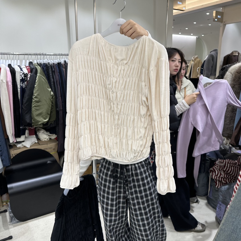 BENE東大門㊣代購女裝新款時尚熱賣推薦25秋冬人氣襯衫蕾絲衫BENE襯衫/蕾絲衫圖色1