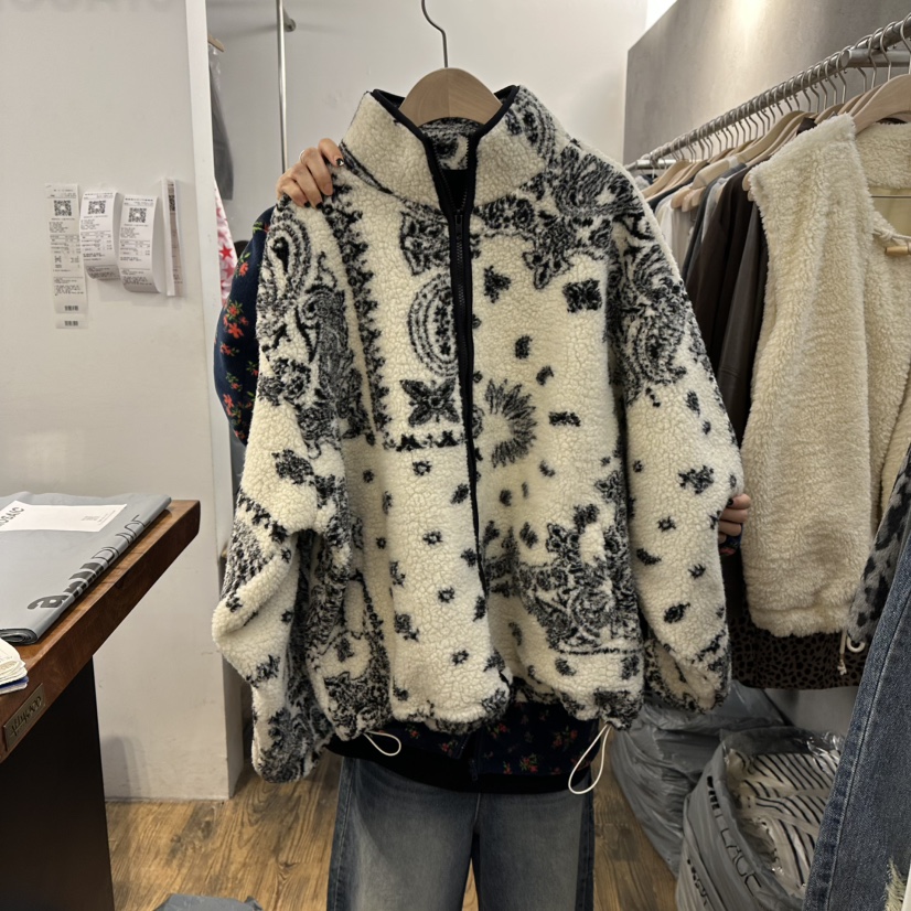 MOSAIC韓國直郵㊣女裝新款25秋冬人氣時尚熱賣推薦夾克羊毛MOSAIC夾克圖色1