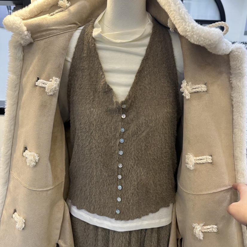 ARR東大門㊣實拍女士新款時尚休閑25秋冬職業吊帶背心羊駝毛ARR吊帶/背心圖色1