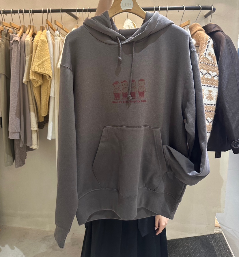 ERIA東大門㊣實拍女裝新款25秋冬時尚推薦休閑熱賣衛衣連帽衫ERIA/HUE衛衣圖色2