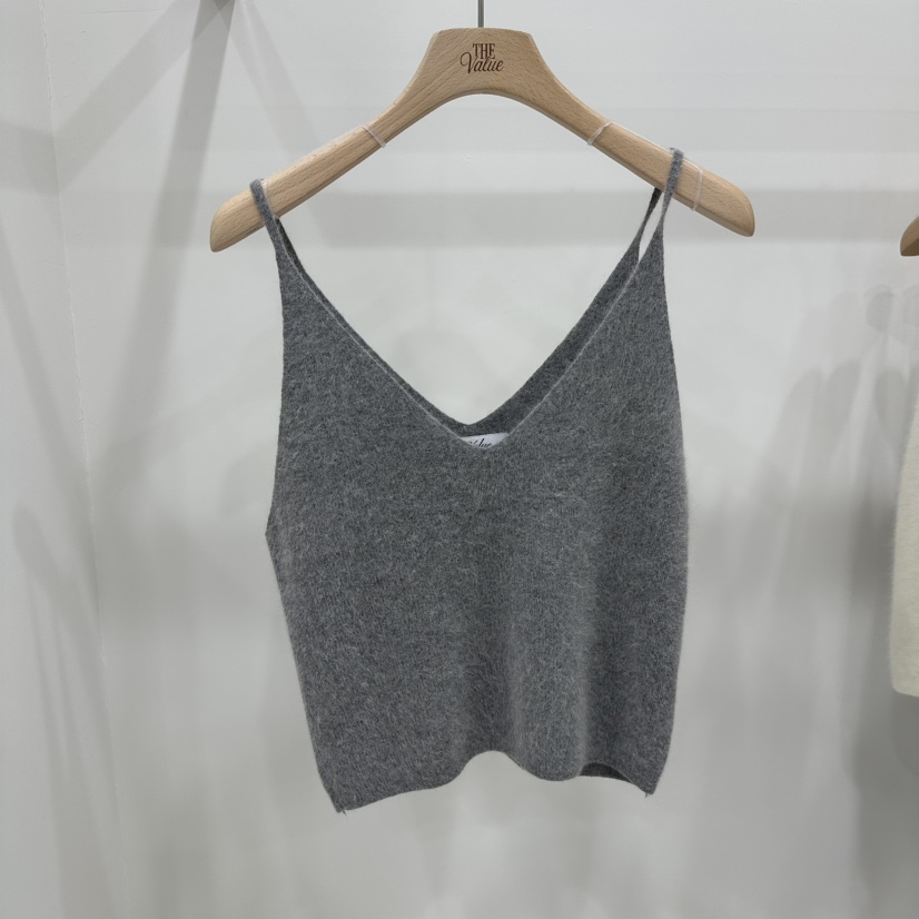 THE VALUE東大門㊣實拍女裝新品25秋冬推薦吊帶背心安哥拉THE VALUE吊帶/背心圖色2