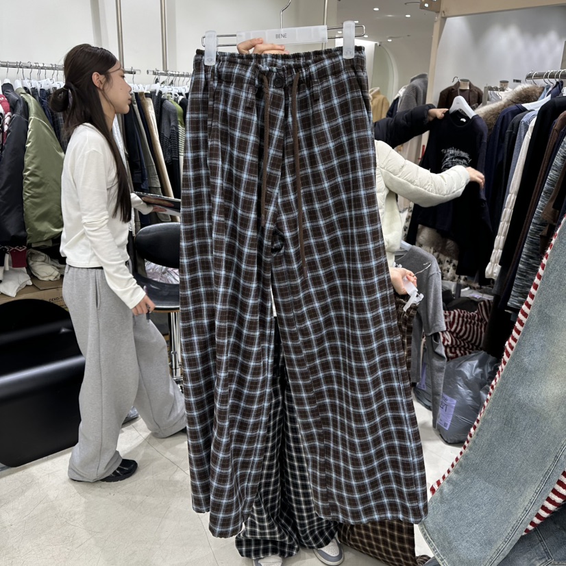 BENE韓國直郵㊣女士新款人氣推薦休閑熱賣25秋冬時尚休閑褲BENE休閑褲圖色2棕藍