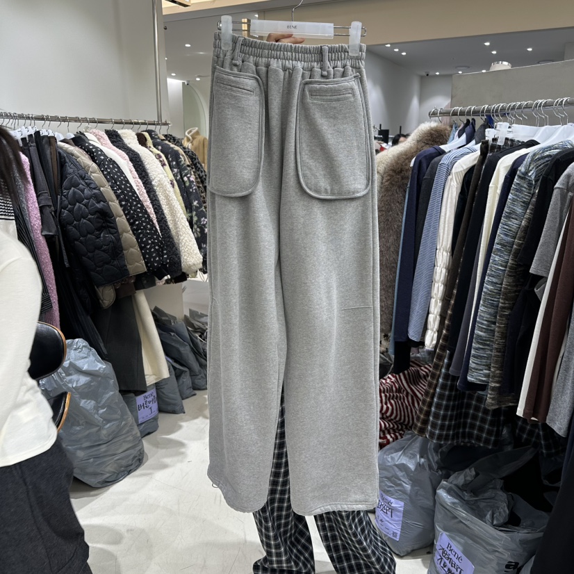 BENE東大門㊣實拍女士新款推薦25秋冬休閑熱賣時尚休閑褲口袋BENE休閑褲圖色3