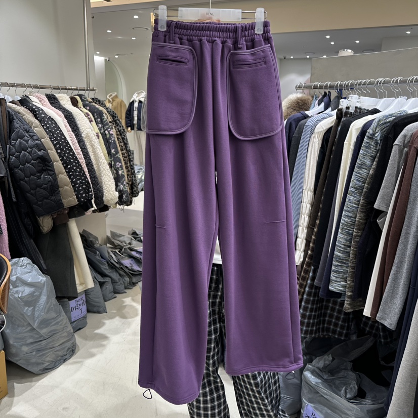 BENE東大門㊣實拍女士新款推薦25秋冬休閑熱賣時尚休閑褲口袋BENE休閑褲圖色6
