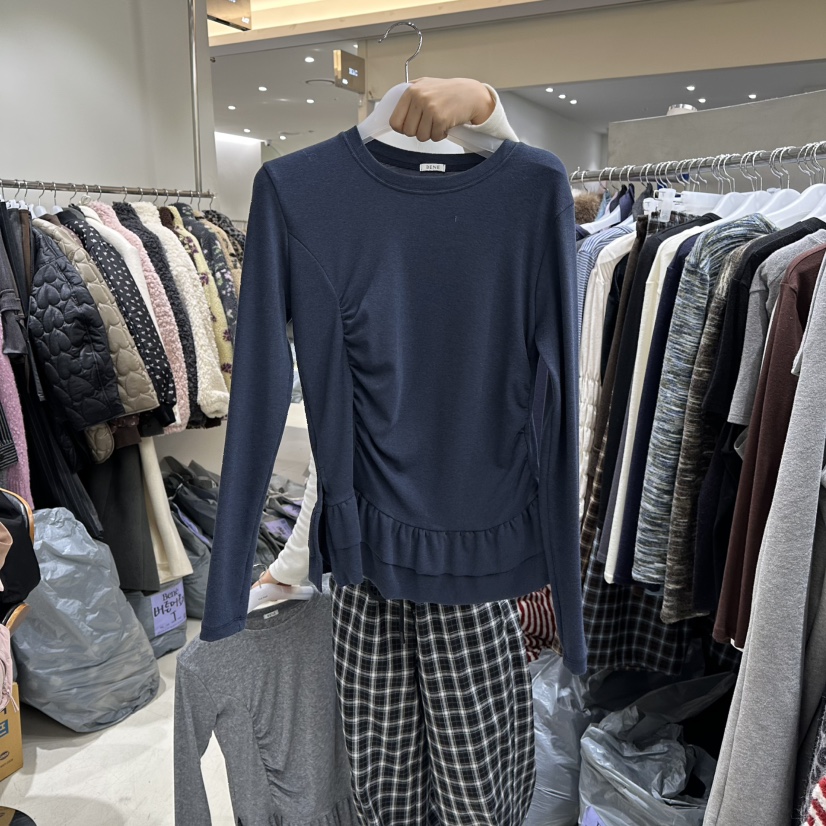 BENE東大門㊣直郵女士新品休閑時尚人氣熱賣職業25秋冬長袖T恤BENE長袖T恤圖色3