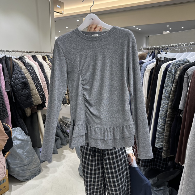 BENE東大門㊣直郵女士新品休閑時尚人氣熱賣職業25秋冬長袖T恤BENE長袖T恤圖色4