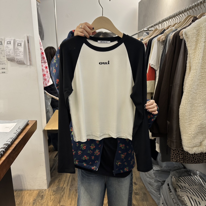 MOSAIC東大門㊣代購女士新品推薦熱賣25秋冬時尚人氣長袖T恤MOSAIC長袖T恤圖色2