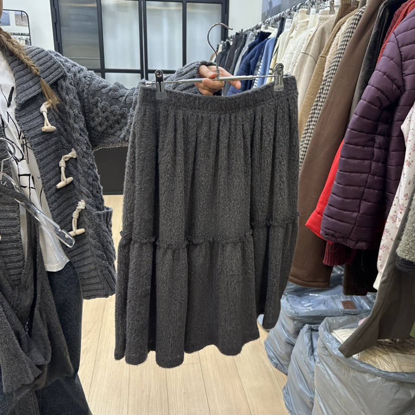 ARR韓國直郵㊣女士新款時尚休閑熱賣職業25秋冬推薦長裙羊駝毛ARR長裙圖色2