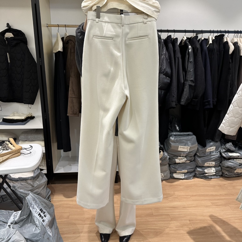 MUYBIEN韓國直郵㊣女裝新品熱賣時尚職業推薦人氣休閑褲羊毛MUYBIEN休閑褲