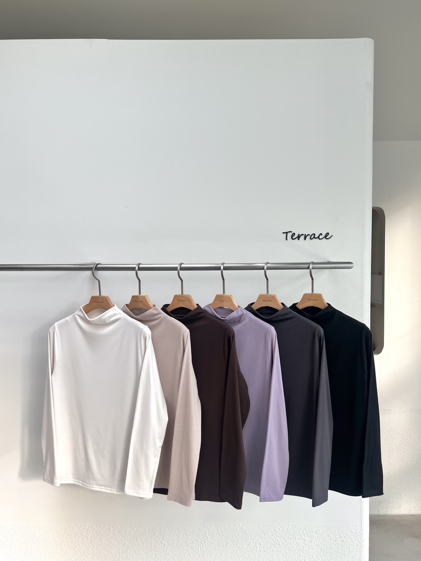 TERRACE韓國代購㊣女士新款熱賣休閑推薦職業25秋冬長袖T恤加絨TERRACE長袖T恤