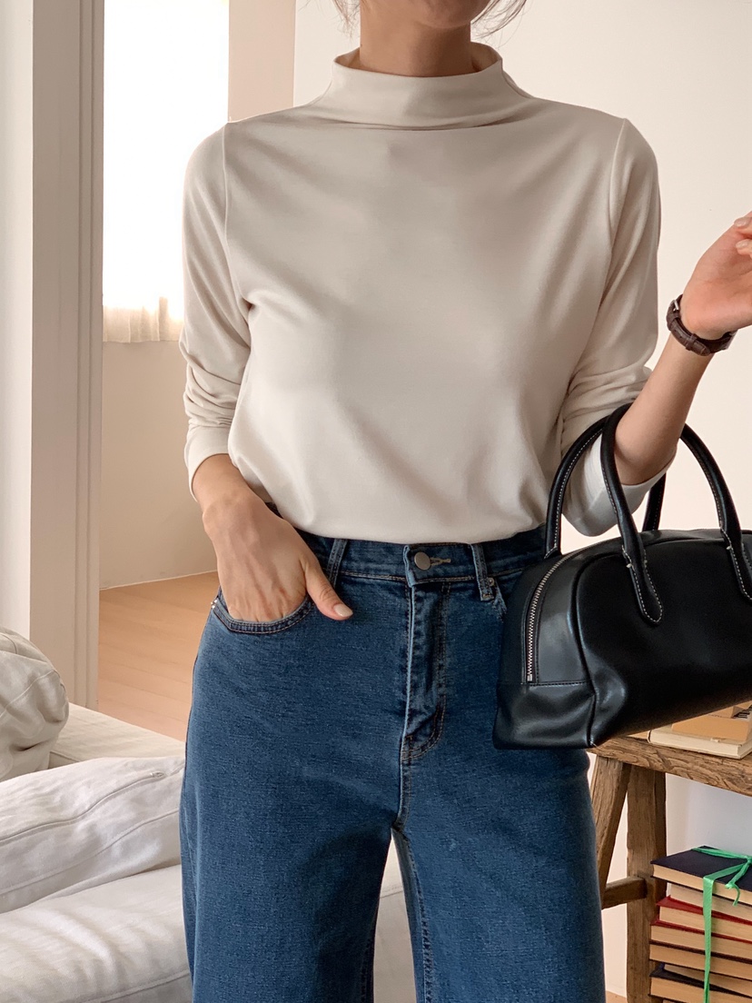 TERRACE韓國代購㊣女士新款熱賣休閑推薦職業25秋冬長袖T恤加絨TERRACE長袖T恤