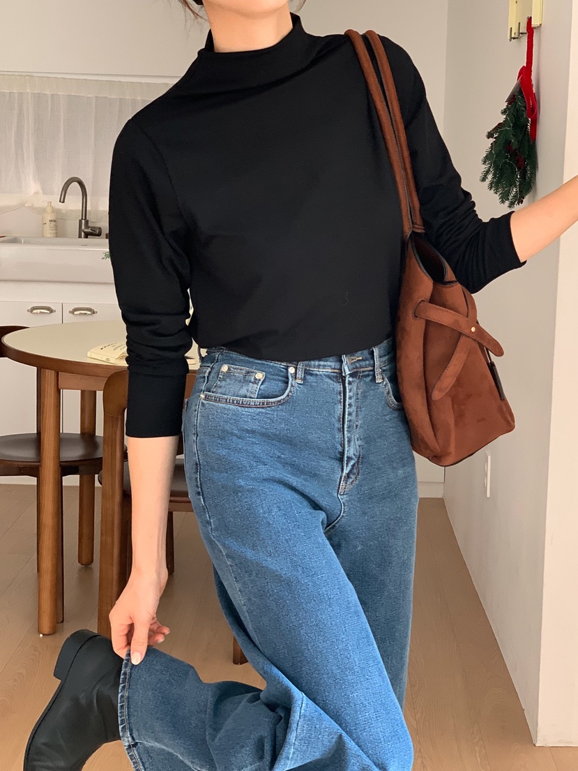 TERRACE韓國代購㊣女士新款熱賣休閑推薦職業25秋冬長袖T恤加絨TERRACE長袖T恤