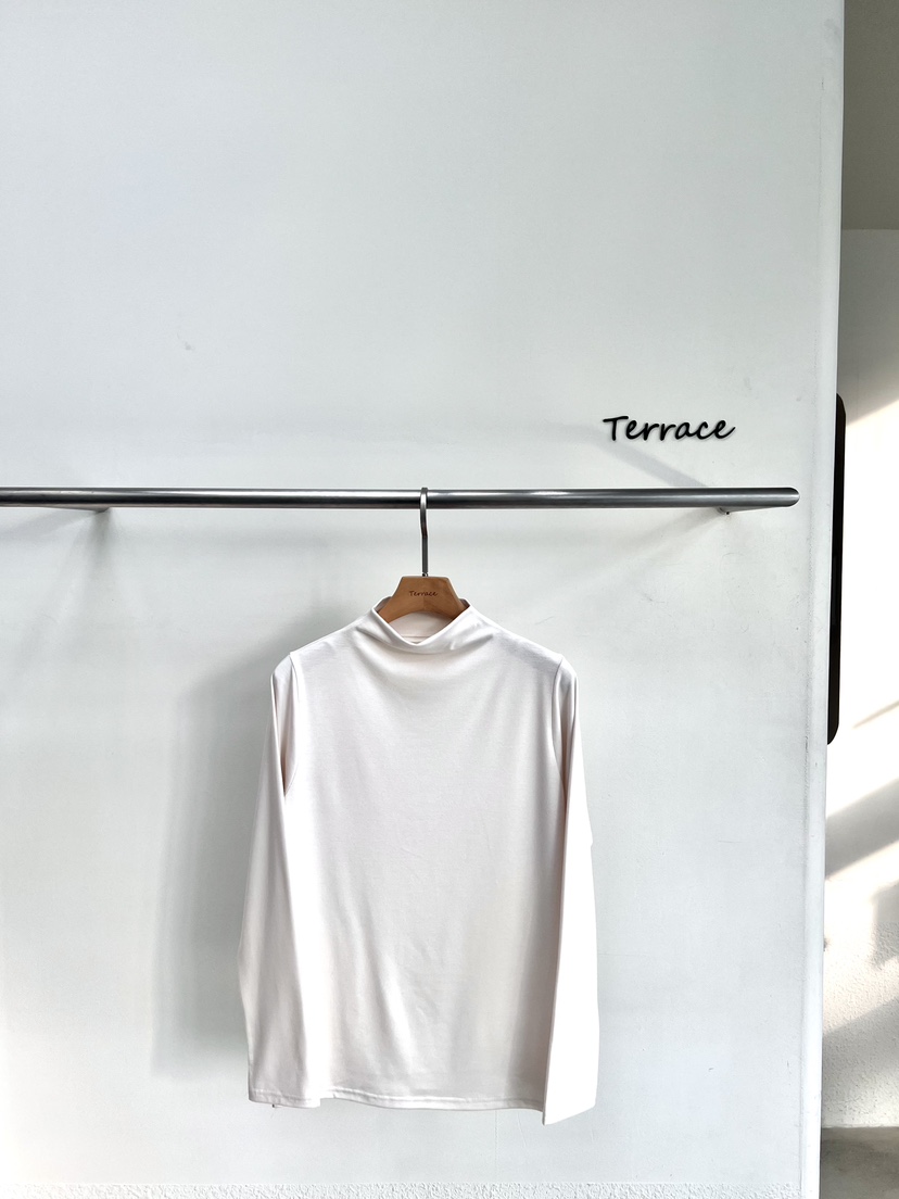 TERRACE韓國代購㊣女士新款熱賣休閑推薦職業25秋冬長袖T恤加絨TERRACE長袖T恤圖色1