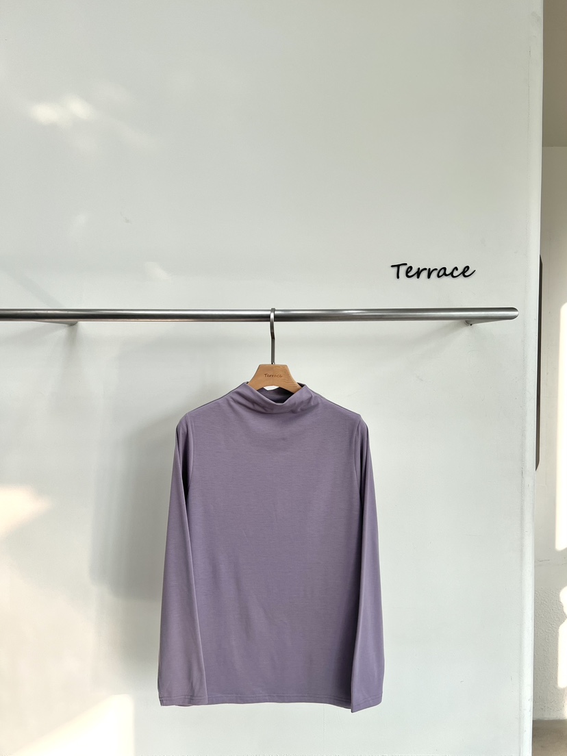 TERRACE韓國代購㊣女士新款熱賣休閑推薦職業25秋冬長袖T恤加絨TERRACE長袖T恤圖色4