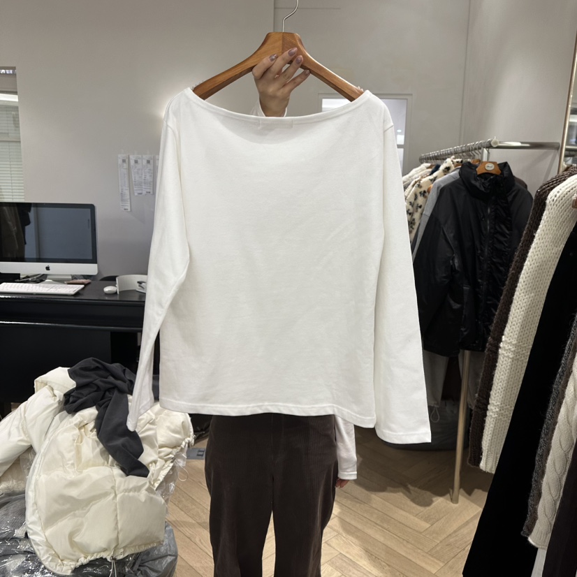 BRUSH-P韓國直郵㊣女裝新品推薦熱賣25秋冬人氣職業長袖T恤BRUSH-P長袖T恤