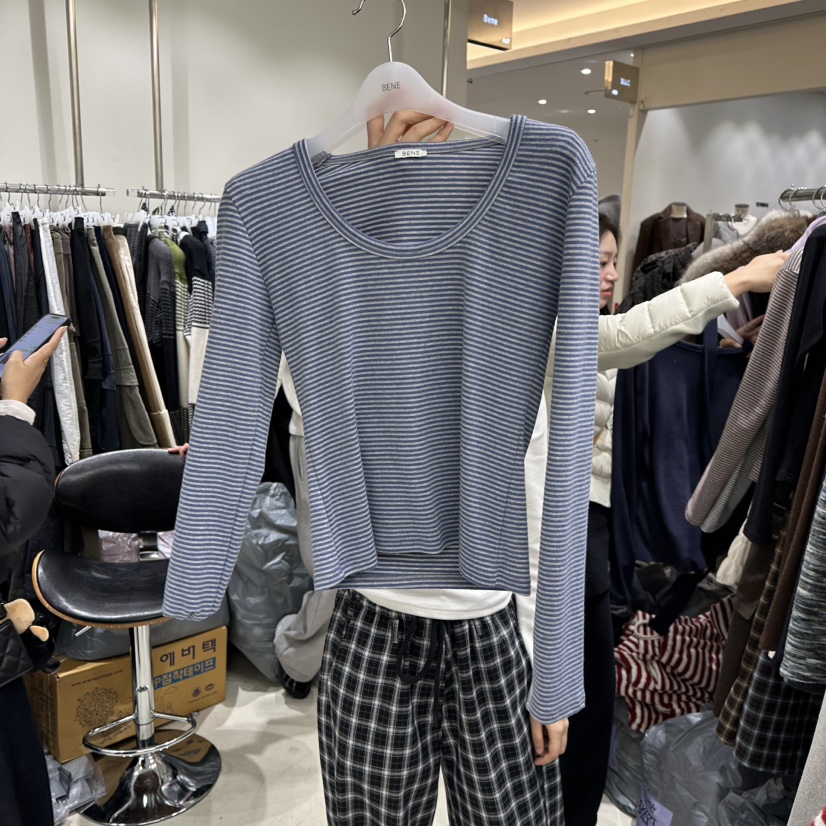 BENE東大門㊣直郵女士新品推薦熱賣職業時尚休閑人氣長袖T恤BENE長袖T恤圖色3