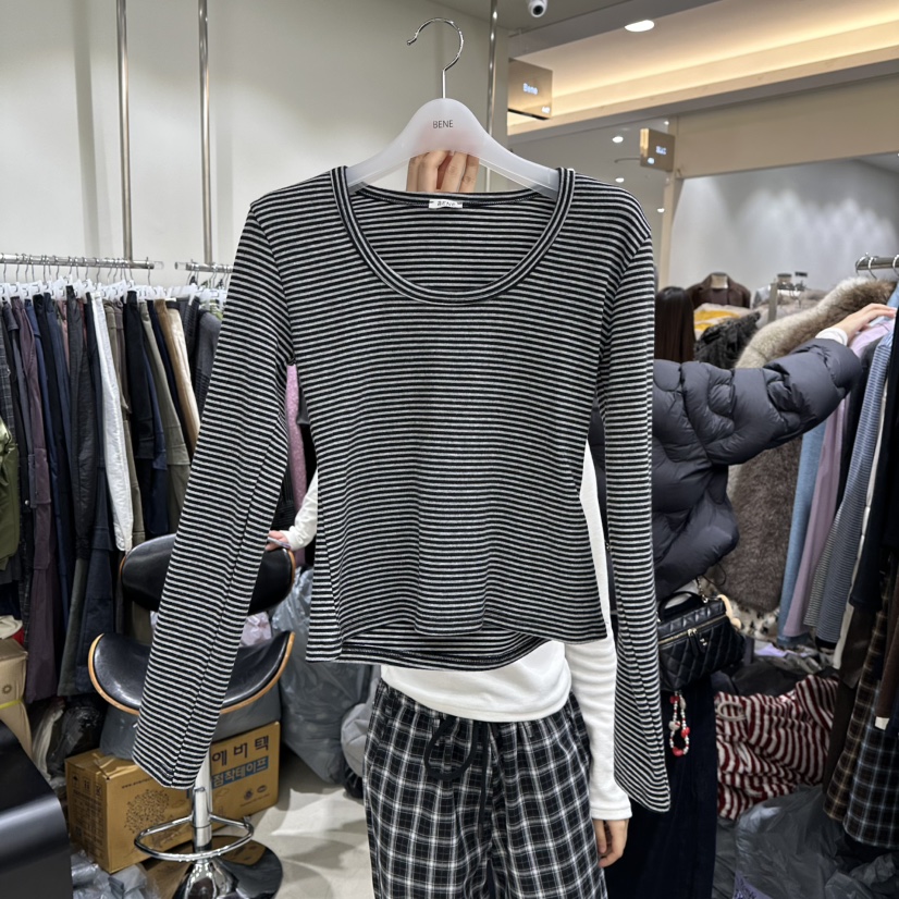 BENE東大門㊣直郵女士新品推薦熱賣職業時尚休閑人氣長袖T恤BENE長袖T恤圖色4