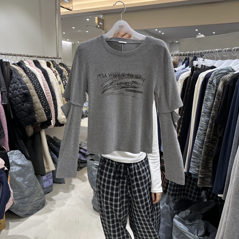 BENE東大門㊣實拍女裝新款時尚人氣推薦職業休閑熱賣長袖T恤BENE長袖T恤圖色6