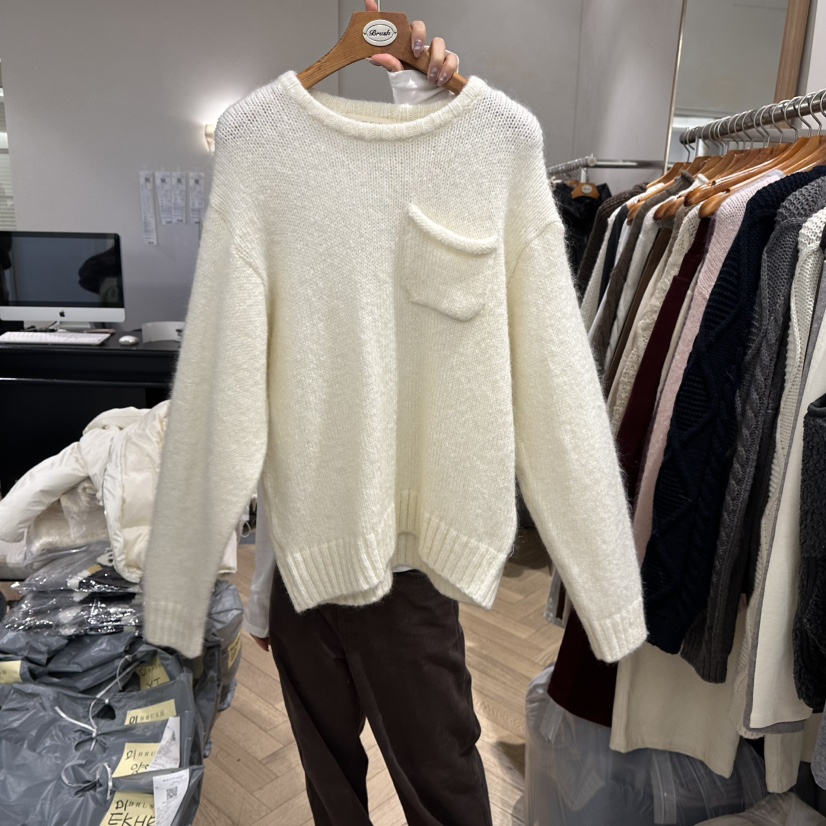 BRUSH-P東大門㊣直郵女士新品人氣時尚25秋冬針織衫馬海毛BRUSH-P針織衫圖色1
