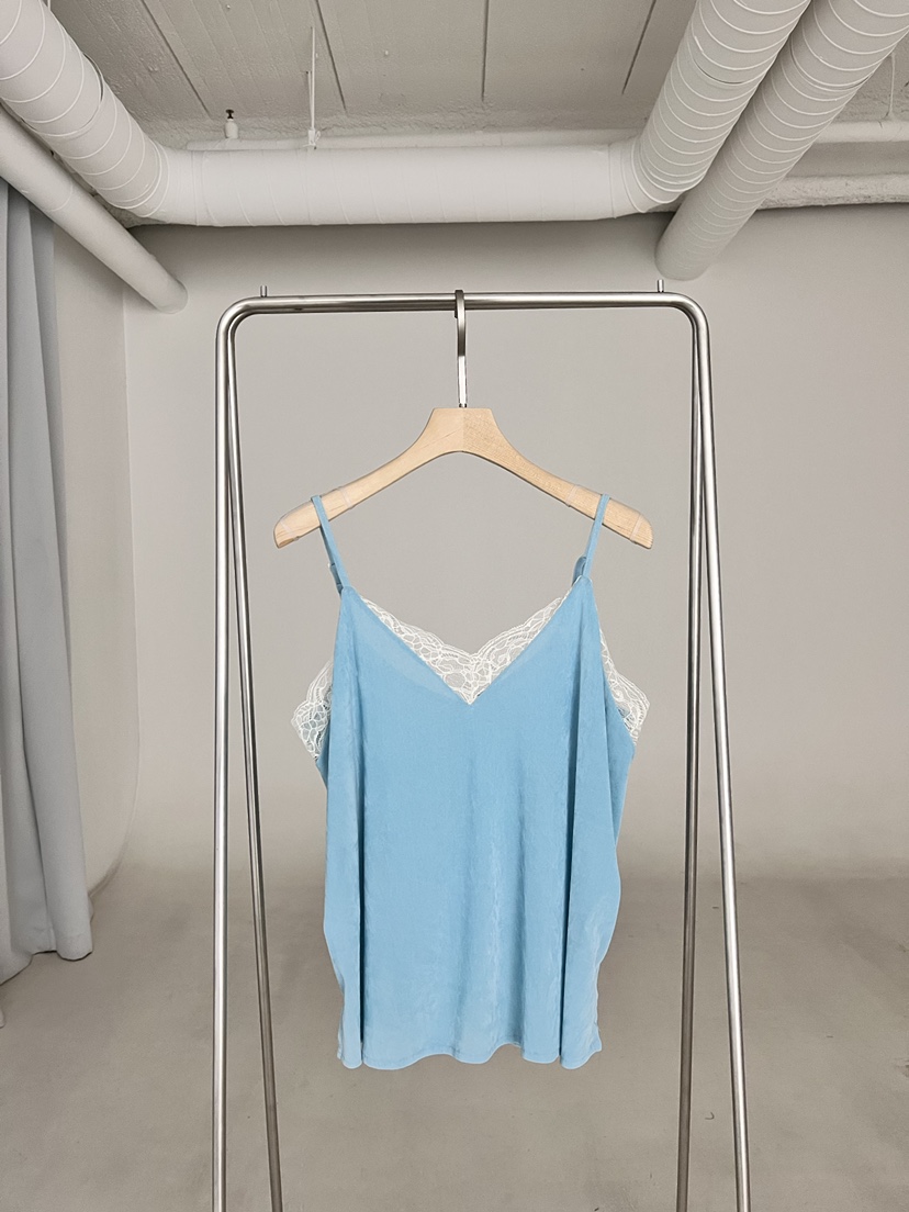 SANTAL東大門㊣實拍女裝新品熱賣推薦人氣休閑吊帶背心天鵝絨SANTAL吊帶/背心圖色1