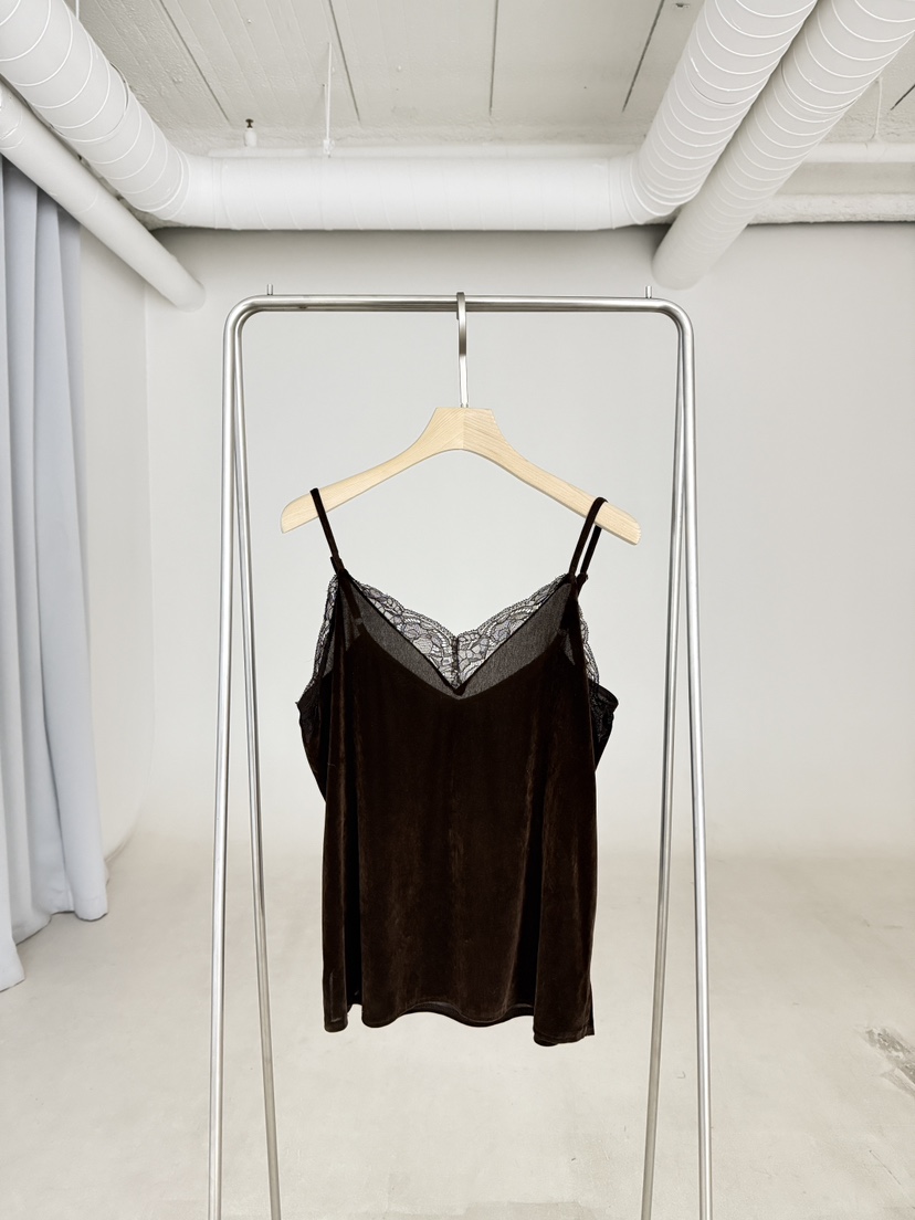 SANTAL東大門㊣實拍女裝新品熱賣推薦人氣休閑吊帶背心天鵝絨SANTAL吊帶/背心圖色5