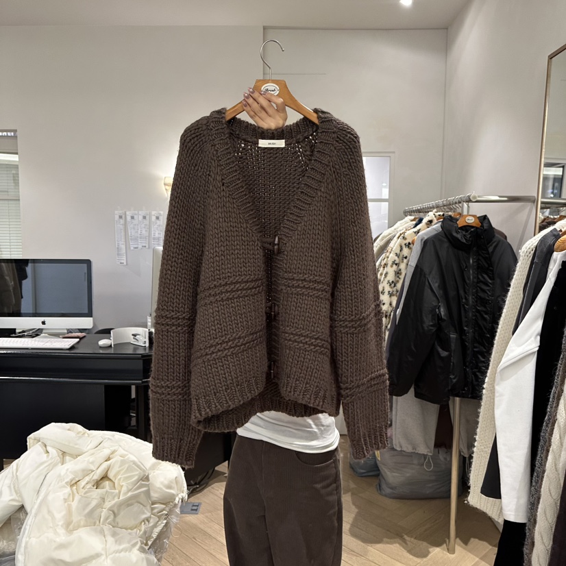 BRUSH-P韓國代購㊣女士新品人氣推薦熱賣休閑針織衫手工制作BRUSH-P針織衫圖色2