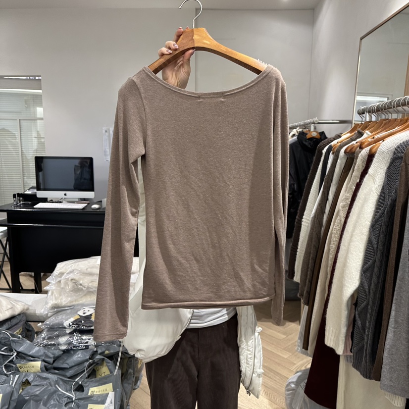 BRUSH-P東大門㊣實拍女裝新款25秋冬推薦職業人氣熱賣長袖T恤BRUSH-P長袖T恤