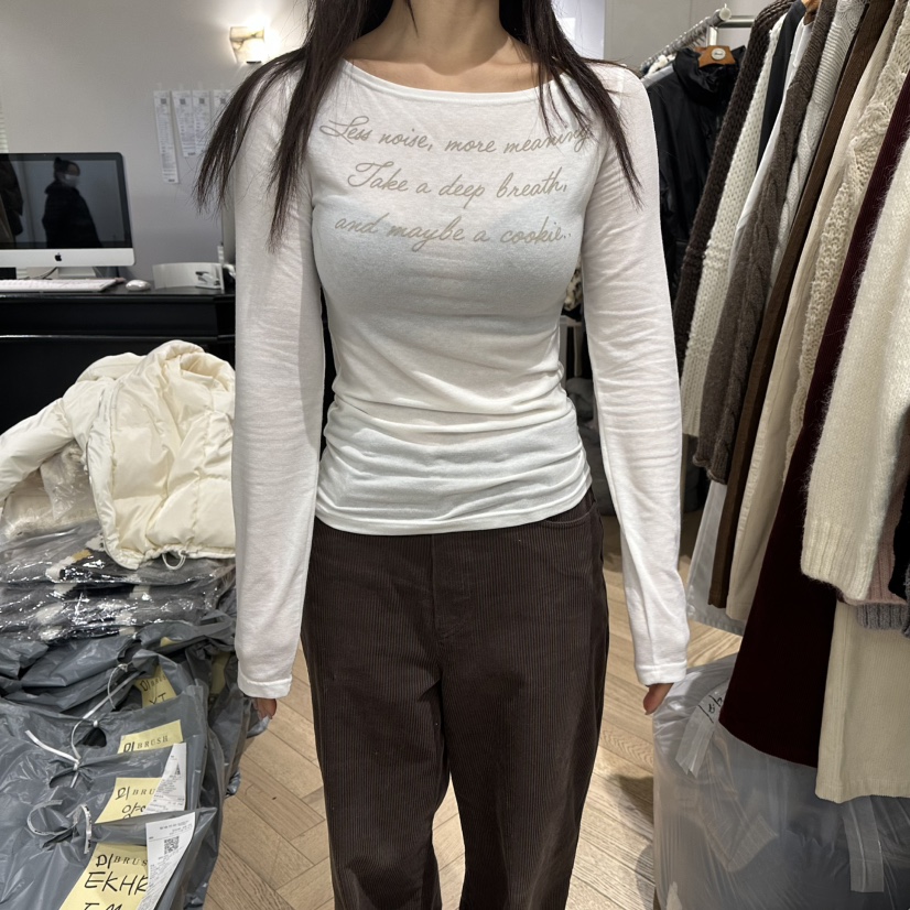 BRUSH-P東大門㊣實拍女裝新款25秋冬推薦職業人氣熱賣長袖T恤BRUSH-P長袖T恤圖色1