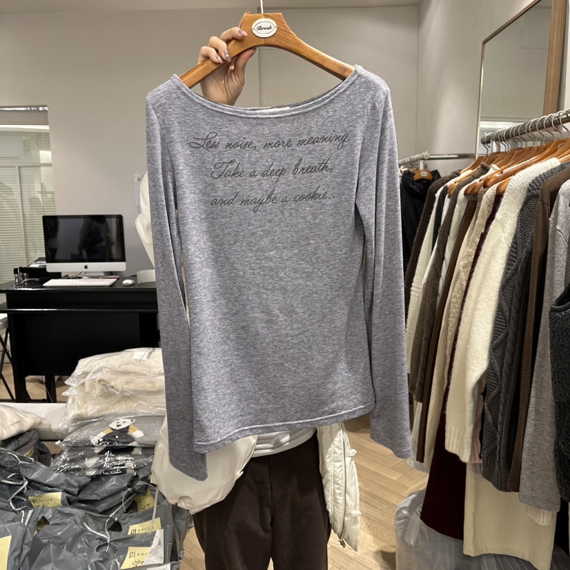 BRUSH-P東大門㊣實拍女裝新款25秋冬推薦職業人氣熱賣長袖T恤BRUSH-P長袖T恤圖色2