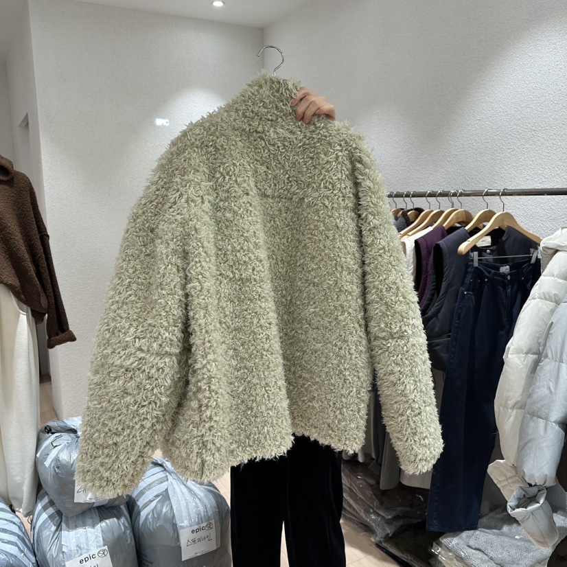 EPIC-S韓國代購㊣女裝新品人氣25秋冬時尚休閑短款大衣兩面穿EPIC-S短款大衣