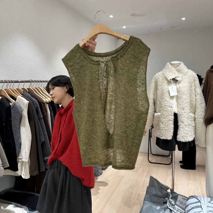 EPIC-S韓國直郵㊣女裝新品人氣職業休閑25秋冬時尚馬甲馬海毛EPIC-S馬甲