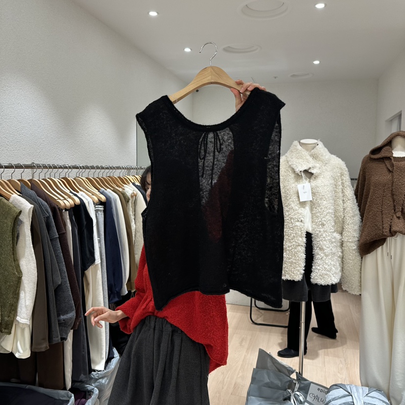 EPIC-S韓國直郵㊣女裝新品人氣職業休閑25秋冬時尚馬甲馬海毛EPIC-S馬甲圖色4