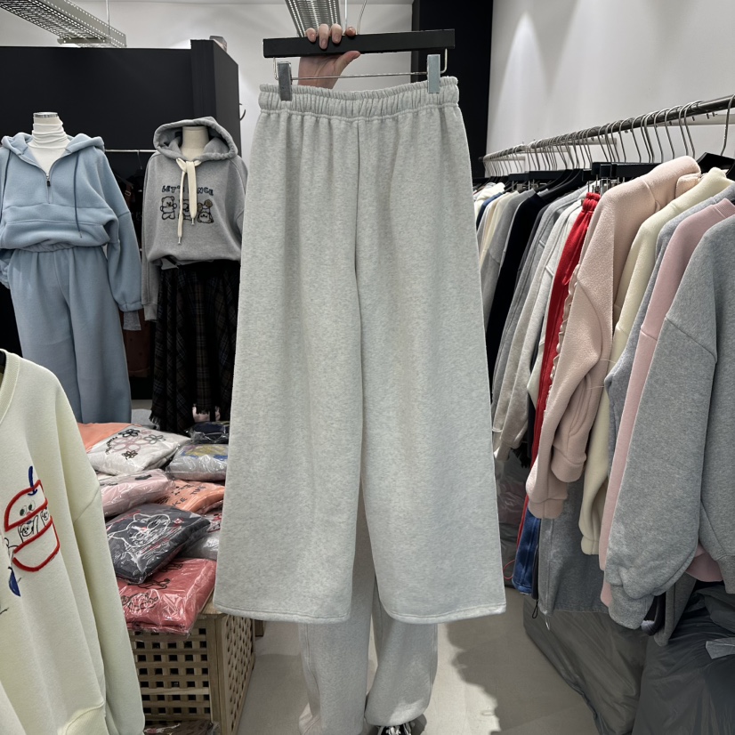 A.CES東大門㊣代購女士新款推薦時尚休閑人氣休閑褲加絨抓絨A.CES休閑褲