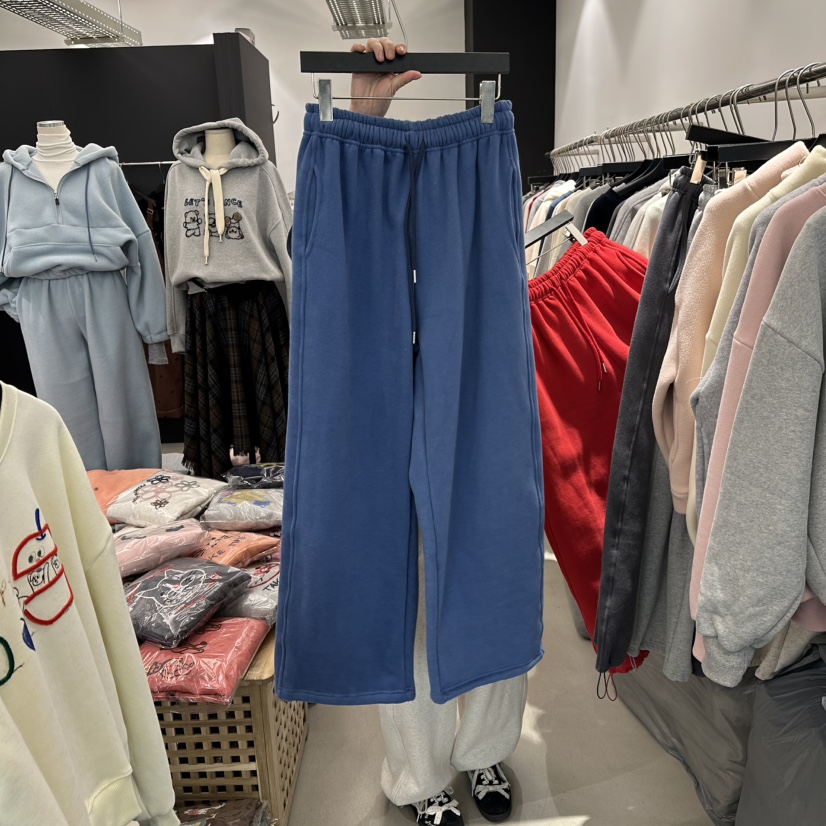 A.CES東大門㊣代購女士新款推薦時尚休閑人氣休閑褲加絨抓絨A.CES休閑褲圖色4