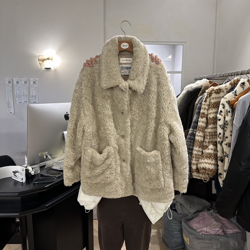 BRUSH-P東大門㊣直郵女裝新品25秋冬推薦熱賣職業短款大衣BRUSH-P短款大衣圖色1