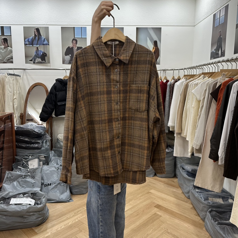 NOWHERE韓國代購㊣女裝新款25秋冬人氣推薦休閑時尚襯衫蕾絲衫NOWHERE襯衫/蕾絲衫圖色2