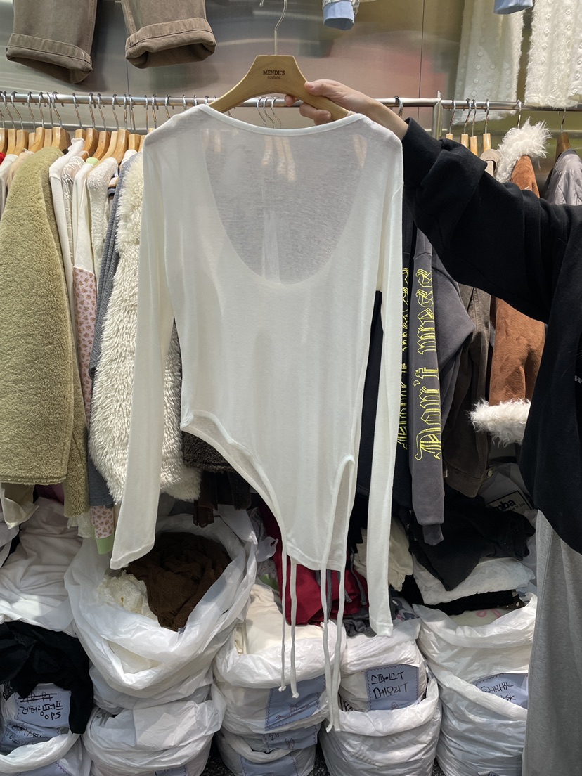 MENDL S東大門㊣實拍女裝新款職業休閑人氣熱賣長袖T恤套裝MENDL S長袖T恤圖色2