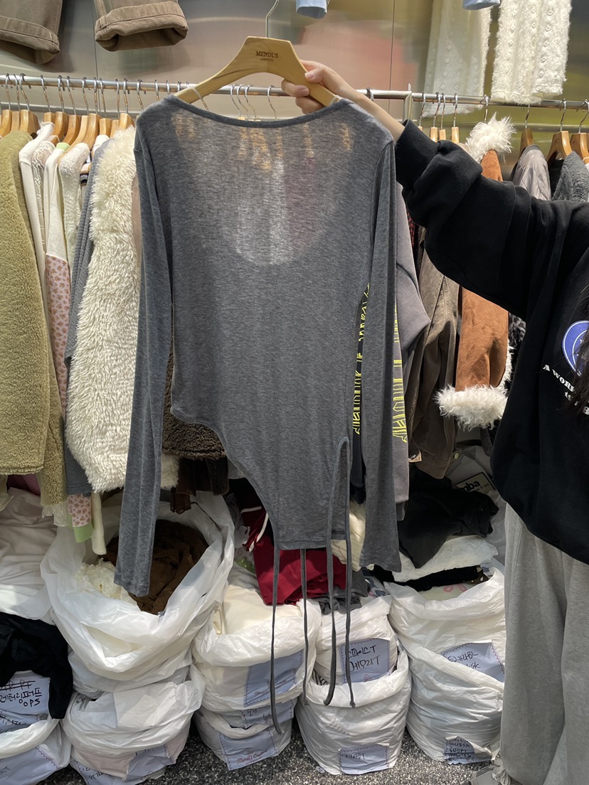 MENDL S東大門㊣實拍女裝新款職業休閑人氣熱賣長袖T恤套裝MENDL S長袖T恤圖色4