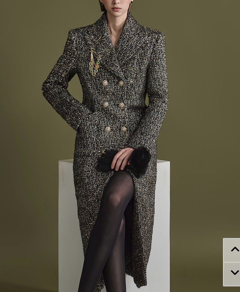 RIJINA東大門㊣直郵女士新品人氣推薦休閑時尚25秋冬中長款大衣RIJINA中長款大衣