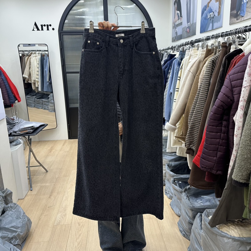 ARR韓國直郵㊣女裝新品人氣推薦休閑熱賣職業25秋冬時尚牛仔褲ARR牛仔褲圖色2