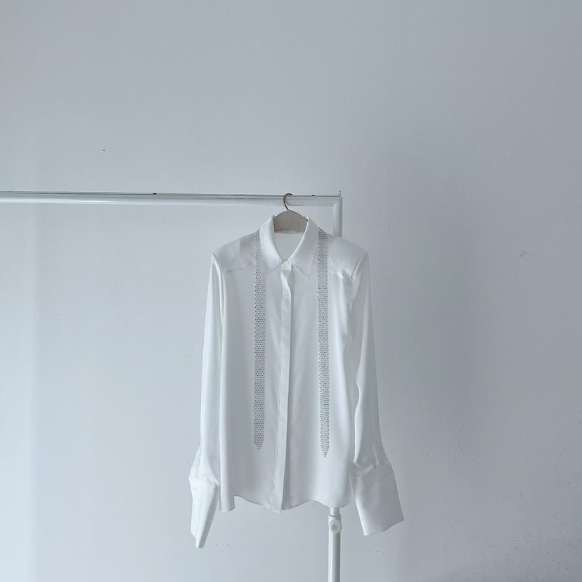 RIJINA韓國代購㊣女裝新品熱賣25秋冬時尚推薦職業襯衫蕾絲衫RIJINA襯衫/蕾絲衫圖色1