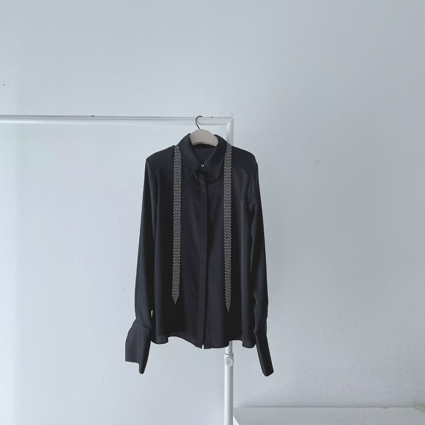 RIJINA韓國代購㊣女裝新品熱賣25秋冬時尚推薦職業襯衫蕾絲衫RIJINA襯衫/蕾絲衫圖色3